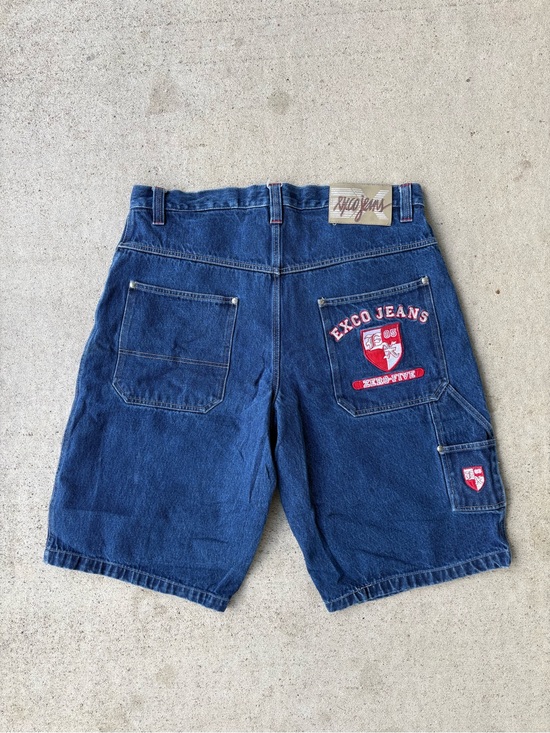 Vintage Other - Vintage Y2K Exco Jeans Baggy Embroidered Denim Jorts - 36W